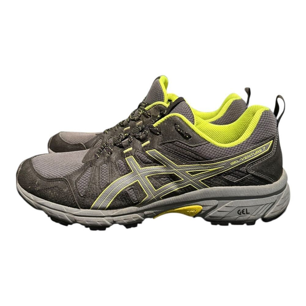 Asics Gel Venture Men’s Running Sneakers Size 12 Gray Green Athletic Walking - Picture 5 of 9